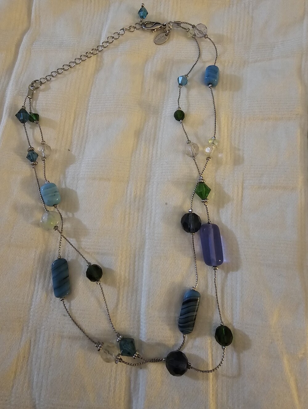 Lia Sophia Blue and Green Beaded Necklace
